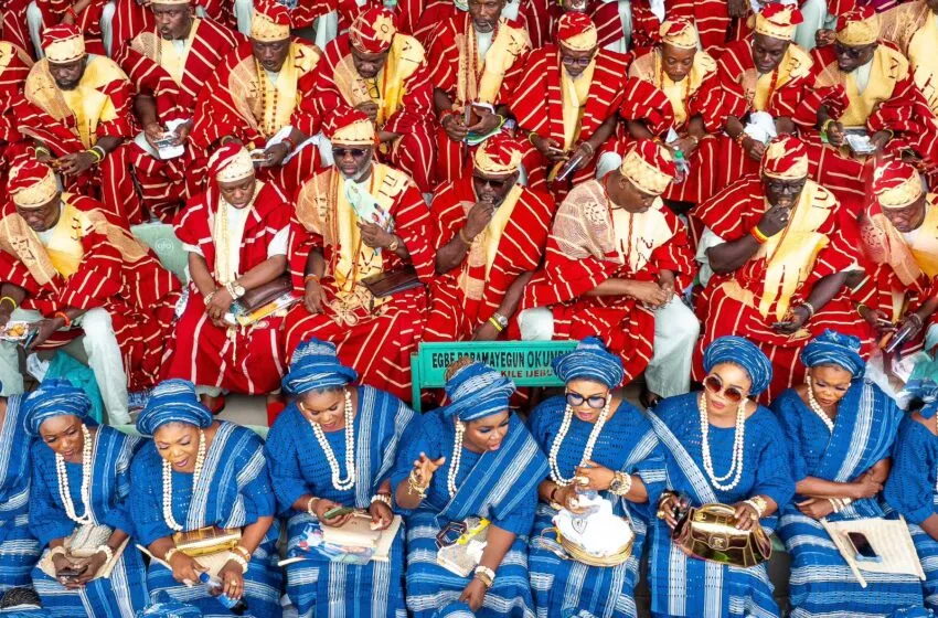 Yoruba King in full regal attire