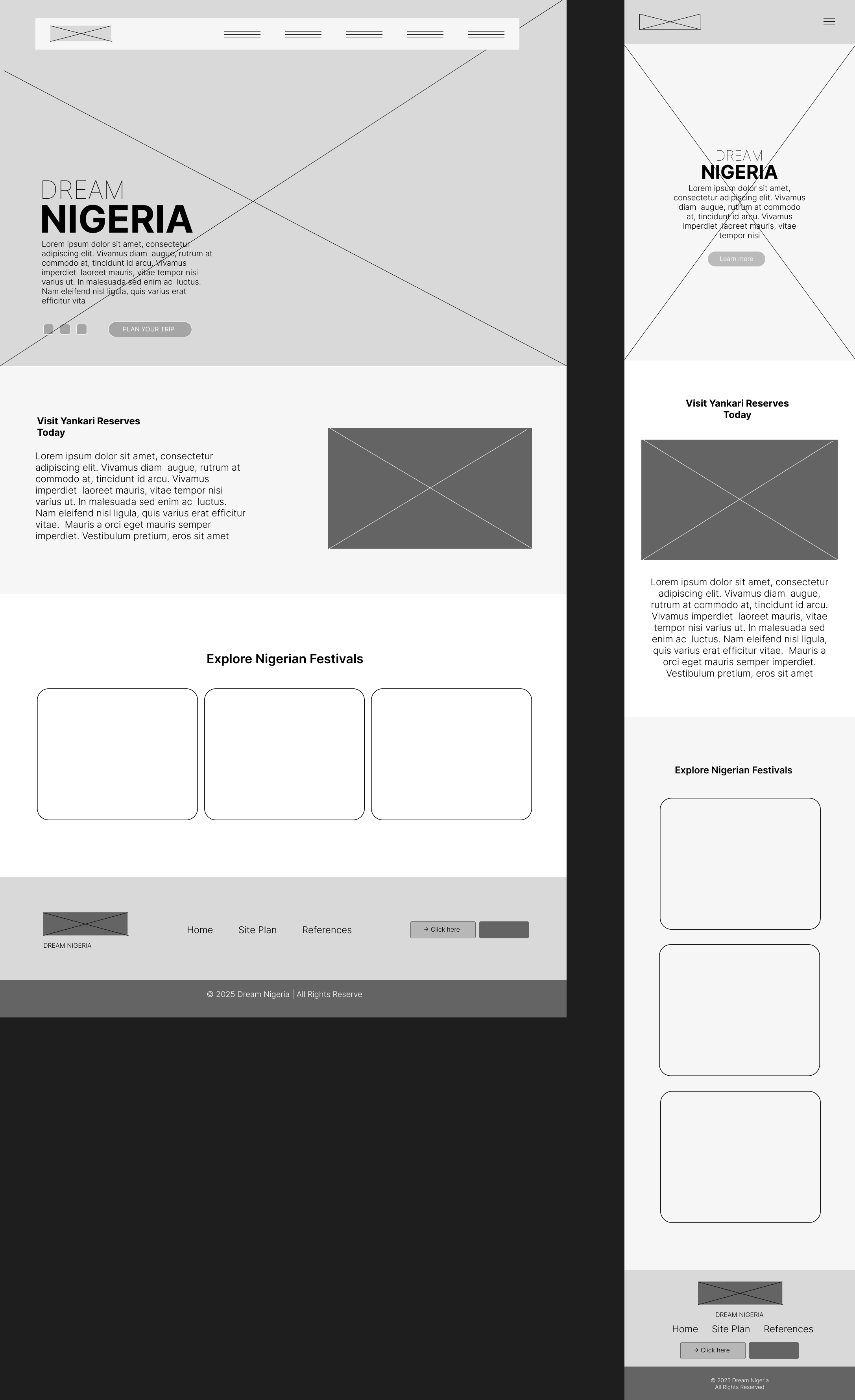 wireframe of homepage